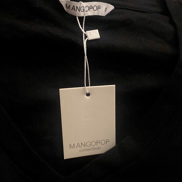 (A8) MANGOPOP Women's Basic Bodysuit V-Neck Long Sleeve, Size Small, NWT - Picture 7 of 9